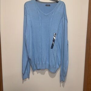 Consensus NWT XXL Light Blue V-Neck Sweater for Men